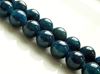 Picture of 8x8 mm, round, gemstone beads, apatite, deep green-blue, natural
