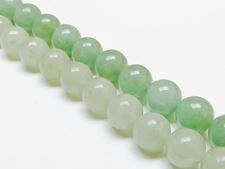 Picture of 10x10 mm, round, gemstone beads, aventurine, green, natural