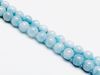 Picture of 6x6 mm, round, gemstone beads, aquamarine, natural, A-grade
