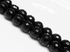 Image de 10x10 mm, perles rondes, pierres gemmes, Blackstone, à facettes