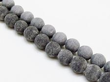 Afbeelding van 10x10 mm, rond, edelsteen kralen, Blackstone, mat