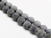 Picture of 10x10 mm, round, gemstone beads, Blackstone, frosted