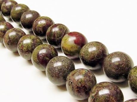 Image de 14x14 mm, perles rondes, pierres gemmes, Pierre de sang, naturelle