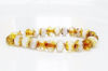 Image de 5x7 mm, perles à facettes tchèques rondelles, blanc craie et cristal, travertin jaune pâle