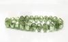 Picture of 5x8 mm, Czech faceted rondelle beads, transparent, olive green luster, half tone mirror