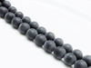 Image de 10x10 mm, perles rondes, pierres gemmes, onyx, noir, qualité A, dépoli