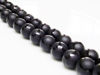 Image de 10x10 mm, perles rondes, pierres gemmes, onyx, noir, dépoli, design polygone lustré