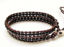 Picture of Wrap bracelet, gemstone beads, onyx, black 