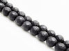 Image de 6x6 mm, perles rondes, pierres gemmes, onyx, noir, dépoli, à petites facettes