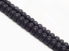 Afbeelding van 5x8 mm, rondel, edelsteen kralen, onyx, zwart, mat
