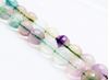 Picture of 8x8 mm, round, gemstone beads, fluorite, rainbow, natural, faceted