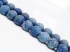 Picture of 12x12 mm, round, gemstone beads, lapis lazuli, frosted