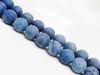 Picture of 12x12 mm, round, gemstone beads, lapis lazuli, frosted