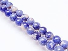 Image de 8x8 mm, perles rondes, pierres gemmes, sodalite, naturelle