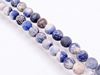 Picture of 8x8 mm, round, gemstone beads, sodalite, natural, frosted