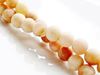 Picture of 6x6 mm, round, gemstone beads, sunstone, yellow, natural, frosted