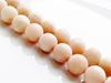 Picture of 8x8 mm, round, gemstone beads, sunstone, peachy yellow, natural, frosted