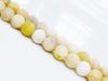 Picture of 8x8 mm, round, gemstone beads, sunstone, yellow, natural, frosted
