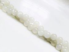 Image de 6x6 mm, perles rondes, pierres gemmes, pierre de lune, gris pâle, naturelle, qualité A