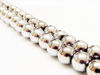 Image de 8x8 mm, perles rondes, pierres gemmes, hématite, magnétique, métallisée rhodium