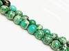 Picture of 8x8 mm, round, gemstone beads, impression jasper, A-grade, green