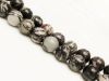 Image de 12x12 mm, perles rondes, pierres gemmes, jaspe toile d'araignée, naturel