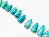 Picture of 11x21 mm, drop, gemstone beads, howlite, blue-yellow 