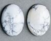 Afbeeldingen van 10x14 mm, ovale, edelsteen cabochons, howliet, wit, natuurlijk