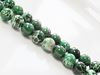 Picture of 8x8 mm, round, gemstone beads, impression jasper, A-grade, emerald green