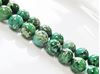 Picture of 10x10 mm, round, gemstone beads, impression jasper, A-grade, emerald green