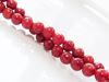 Picture of 6x6 mm, round, organic gemstone beads, sponge coral, red