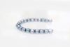 Image de 3x3 mm, perles à facettes tchèques rondes, cristal dépoli, translucide, lustré bleu gris pâle