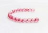 Picture of 3x3 mm, Czech faceted round beads, frosted crystal, translucent, dusty rose luster