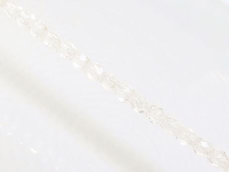 Image de 3x3 mm, perles à facettes tchèques rondes, cristal, transparent, chatoyant