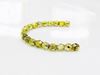 Picture of 3x3 mm, Czech faceted round beads, transparent, lemon yellow luster, half tone mirror