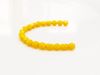 Afbeeldingen van 3x3 mm, Tsjechische ronde facetkralen, zonnebloem geel, ondoorzichtig