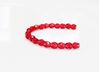 Picture of 3x3 mm, Czech faceted round beads, raspberry red, transparent