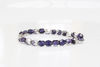 Picture of 4x4 mm, Czech faceted round beads, alpine purple, transparent, half tone silver mirror