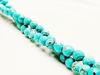 Picture of 6x6 mm, round, gemstone beads, magnesite, turquoise green, faceted
