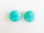 Picture of 10x10 mm, round, gemstone cabochons, magnesite, turquoise