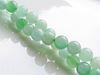 Picture of 6x6 mm, round, gemstone beads, light green Burmese jade, natural