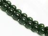 Afbeelding van 10x10 mm, rond, edelsteen kralen, jade, diep olijfgroen, A-klasse