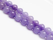 Picture of 10x10 mm, round, gemstone beads, Malaysian jade, rich lavender blue