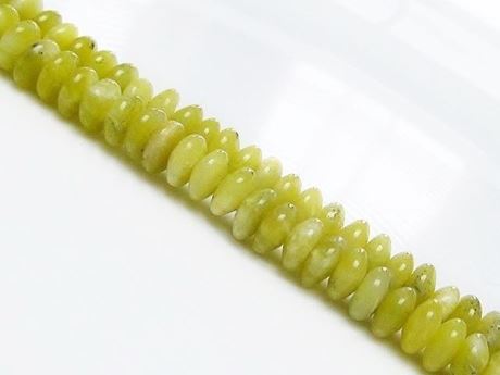 Picture of 3x6 mm, saucer, gemstone beads, lemon jade, natural