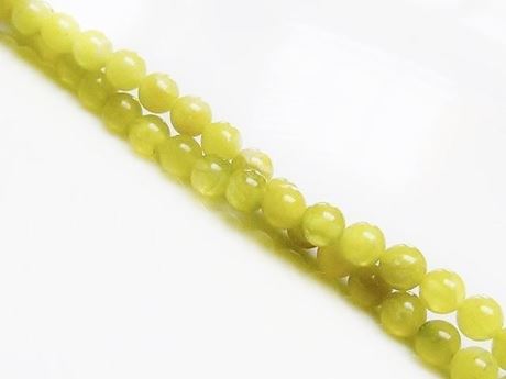 Afbeelding van 4x4 mm, rond, edelsteen kralen, olivijn jade, natuurlijk, doorschijnend