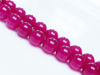 Image de 8x8 mm, perles rondes, pierres gemmes, jade, rose fuchsia, qualité A