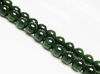 Image de 8x8 mm, perles rondes, pierres gemmes, jade, vert olive, profond, qualité A