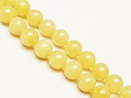 Picture of 8x8 mm, round, gemstone beads, lemon jade, natural