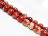 Picture of 10x10 mm, round, gemstone beads, banded red jasper, natural