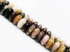 Image de 4x8 mm, perles rondelles convexes, pierres gemmes, jaspe arbre d'argent, naturel